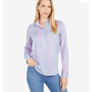 J. Crew Popover Shirt in Field Day Chevron Classic‎ Printed